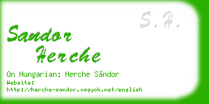 sandor herche business card